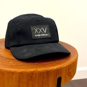 Icebreaker Merino Black “XXV“ wool blend cap